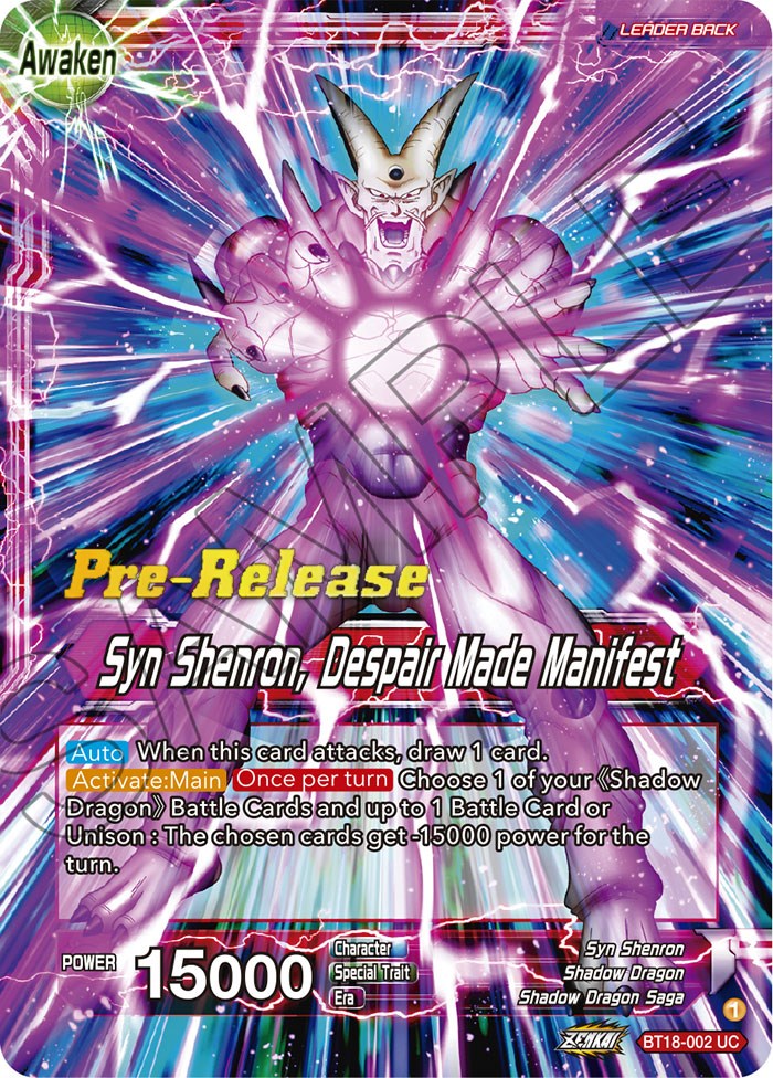 One-Star Ball // Syn Shenron, Despair Made Manifest (BT18-002) [Dawn of the Z-Legends Prerelease Promos] | Good Games Adelaide SA