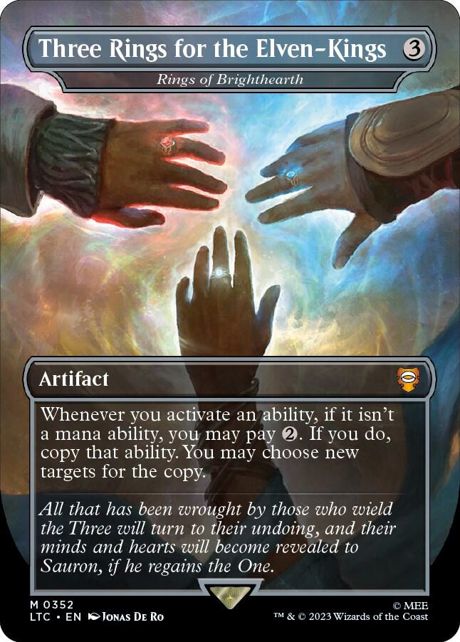 Three Rings for the Elven Kings Rings of Brighthearth 352 (Commander: The Lord of the Rings: Tales of Middle-earth)  - Borderless | Good Games Adelaide SA