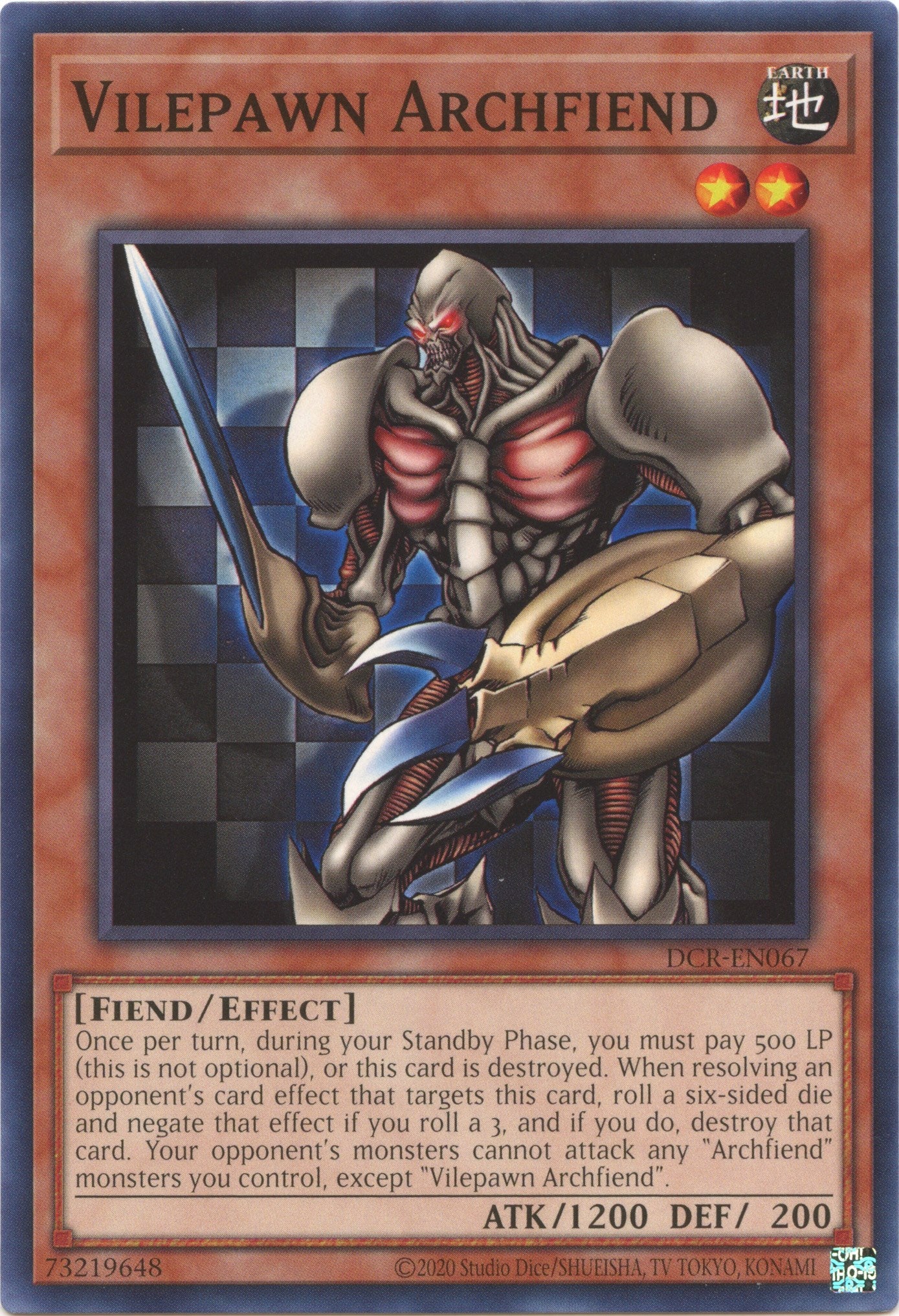 Vilepawn Archfiend (25th Anniversary) [DCR-EN067] Common | Good Games Adelaide SA