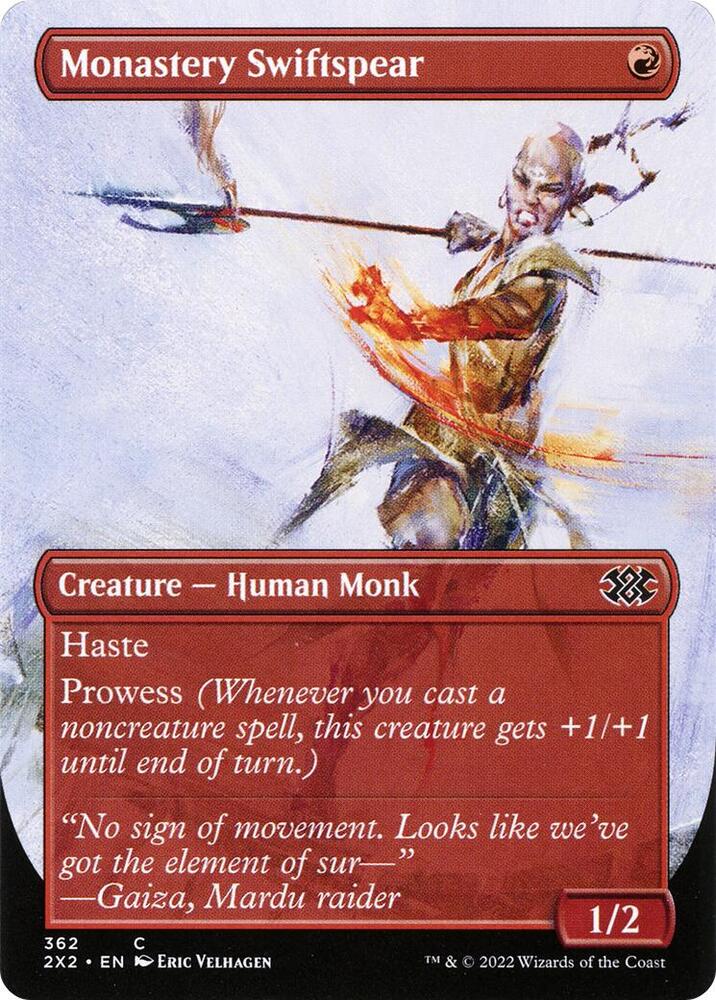 Monastery Swiftspear Borderless 362 (Double Masters 2022)  - Foil | Good Games Adelaide SA