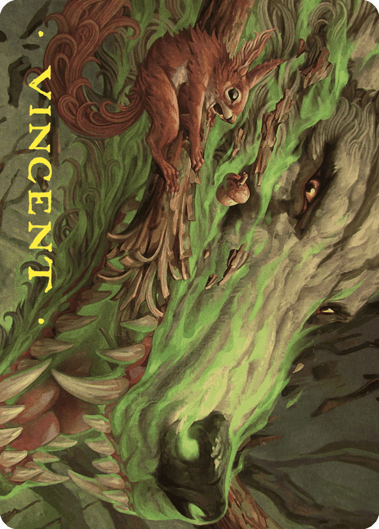 Leaping Ambush Art Card (Gold-Stamped Signature) [Wilds of Eldraine Art Series] | Good Games Adelaide SA