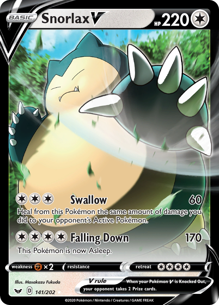 Snorlax V (141/202) [Sword & Shield: Base Set] | Good Games Adelaide SA