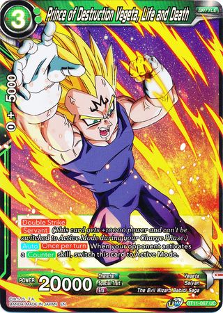 Prince of Destruction Vegeta, Life and Death [BT11-067] | Good Games Adelaide SA
