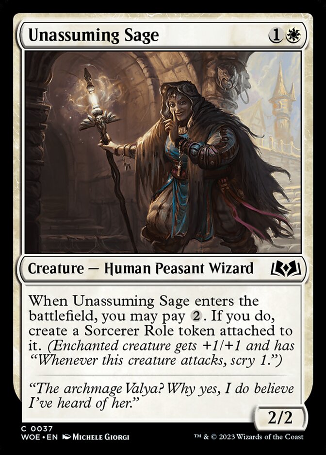 Unassuming Sage 37 (Wilds of Eldraine)  - Foil | Good Games Adelaide SA
