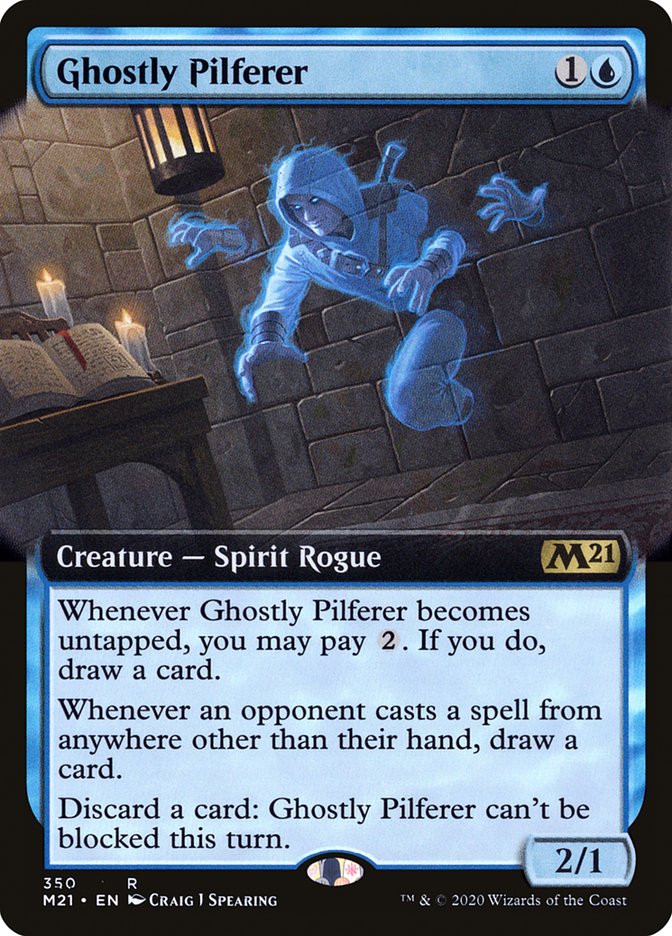 Ghostly Pilferer (Extended Art) [Core Set 2021] | Good Games Adelaide SA
