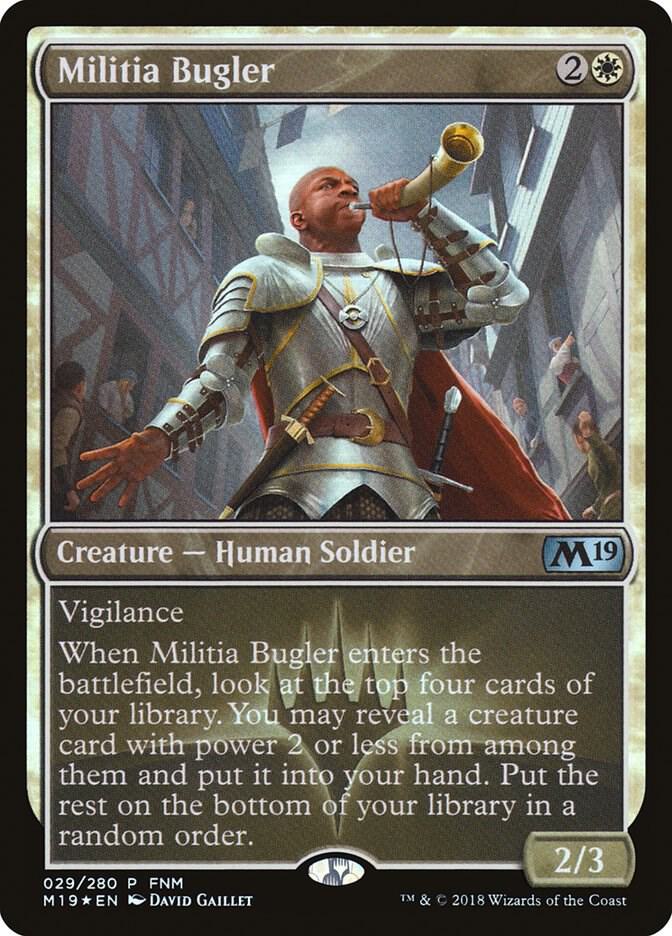 Militia Bugler 29 (FNM Promos)  - Foil | Good Games Adelaide SA