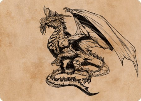 Ancient Silver Dragon Art Card (47) [Commander Legends: Battle for Baldur's Gate Art Series] | Good Games Adelaide SA