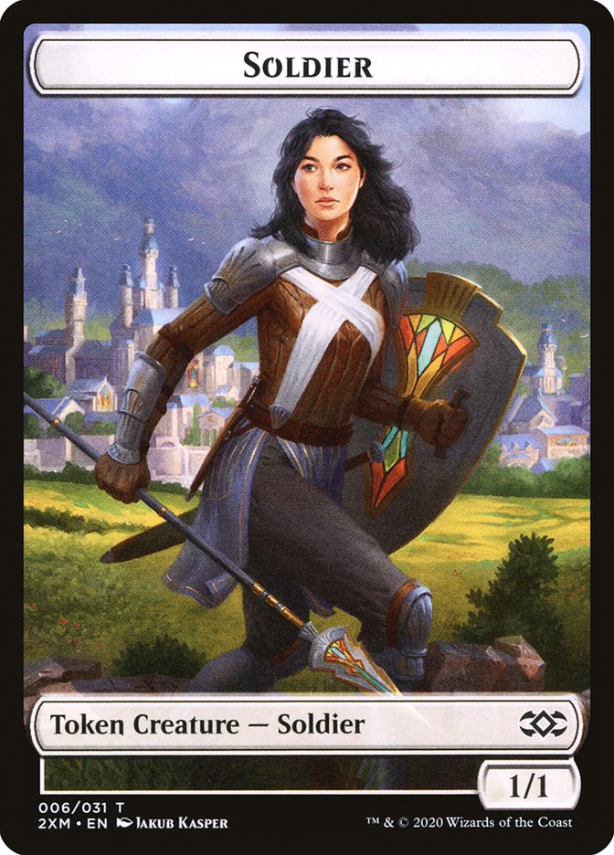 Copy // Soldier Double-sided Token [Double Masters Tokens] | Good Games Adelaide SA