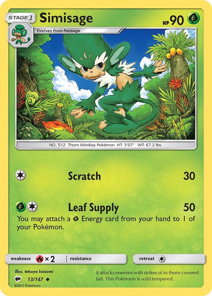 Simisage 13/147 (SM - Burning Shadows)  | Good Games Adelaide SA