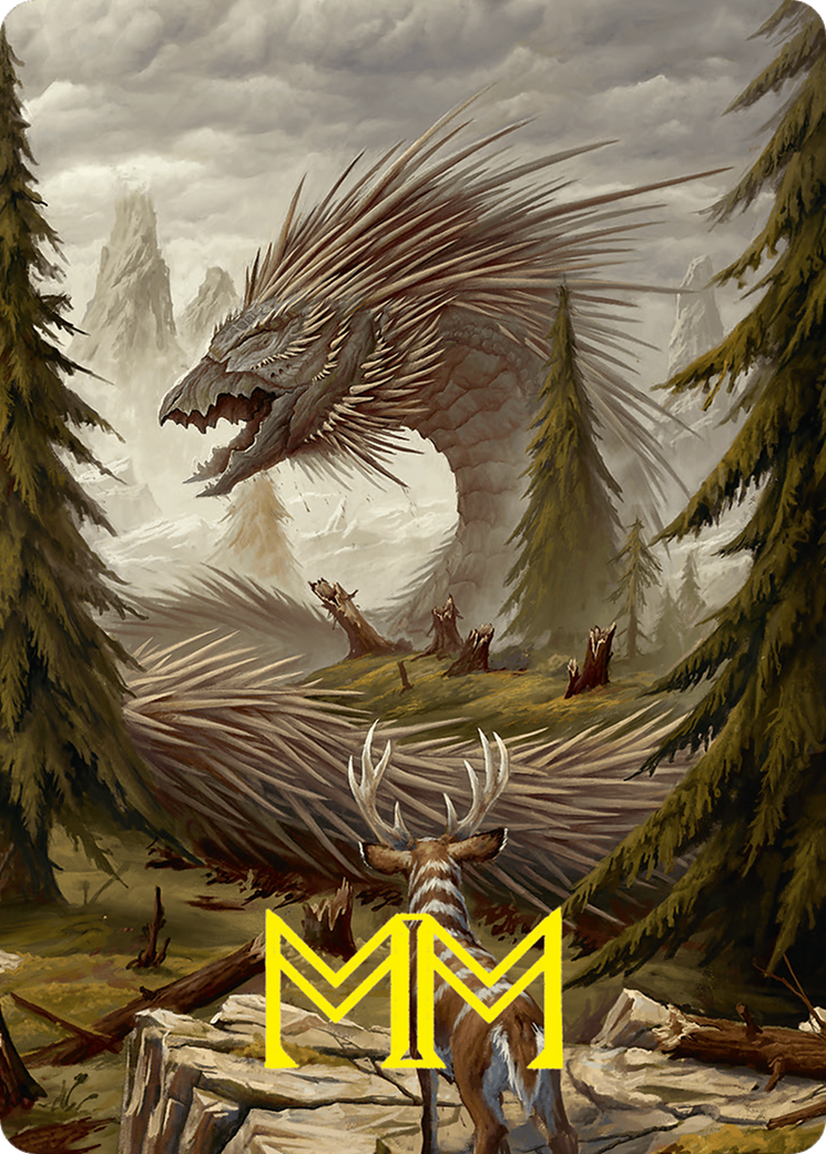 Quilled Greatwurm Art Card (44/54) (Gold-Stamped Signature) [Foundations Art Series] | Good Games Adelaide SA