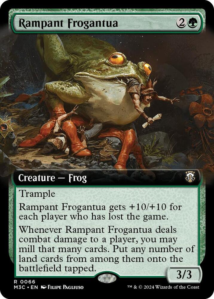 Rampant Frogantua 66/411 (Commander: Modern Horizons 3)  - Extended Art Ripple Foil | Good Games Adelaide SA