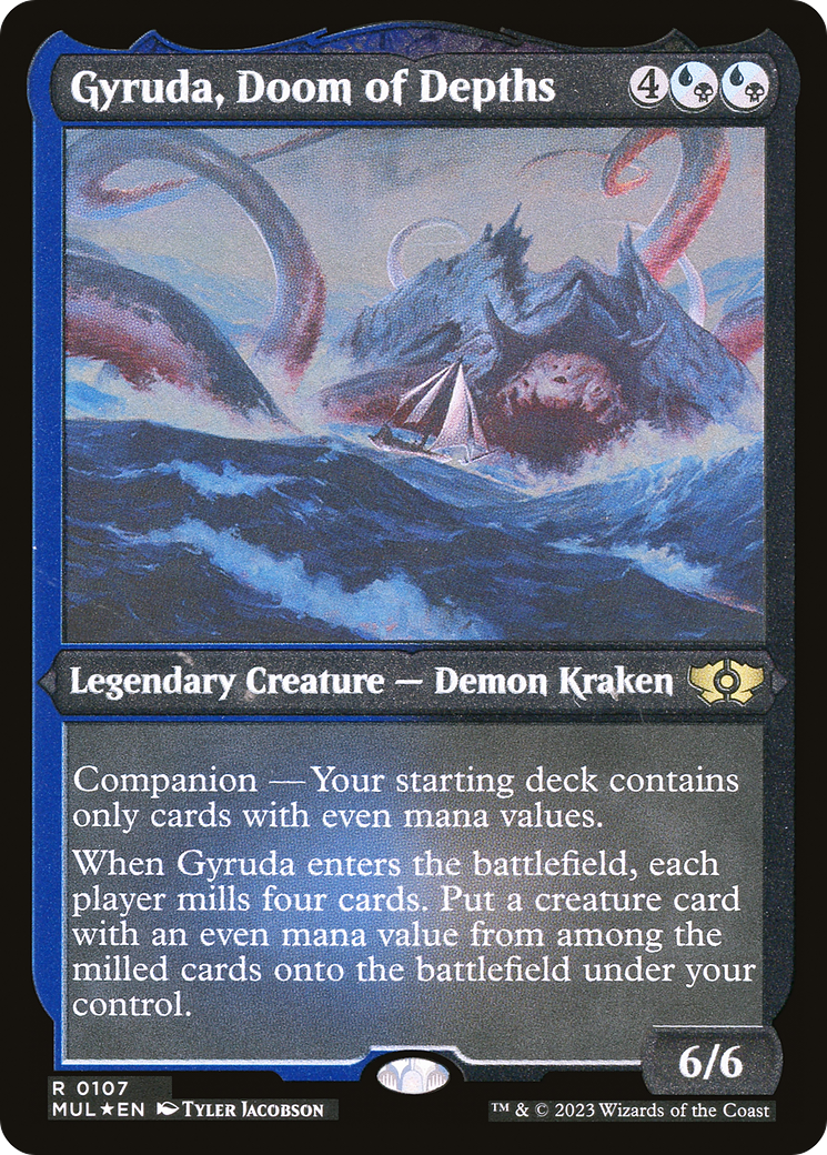 Gyruda, Doom of Depths (Foil Etched) [Multiverse Legends] | Good Games Adelaide SA