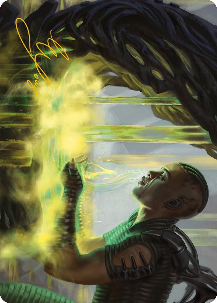 Necrogen Communion Art Card Gold Stamped Signature 21 (Art Series: Phyrexia: All Will Be One)  | Good Games Adelaide SA