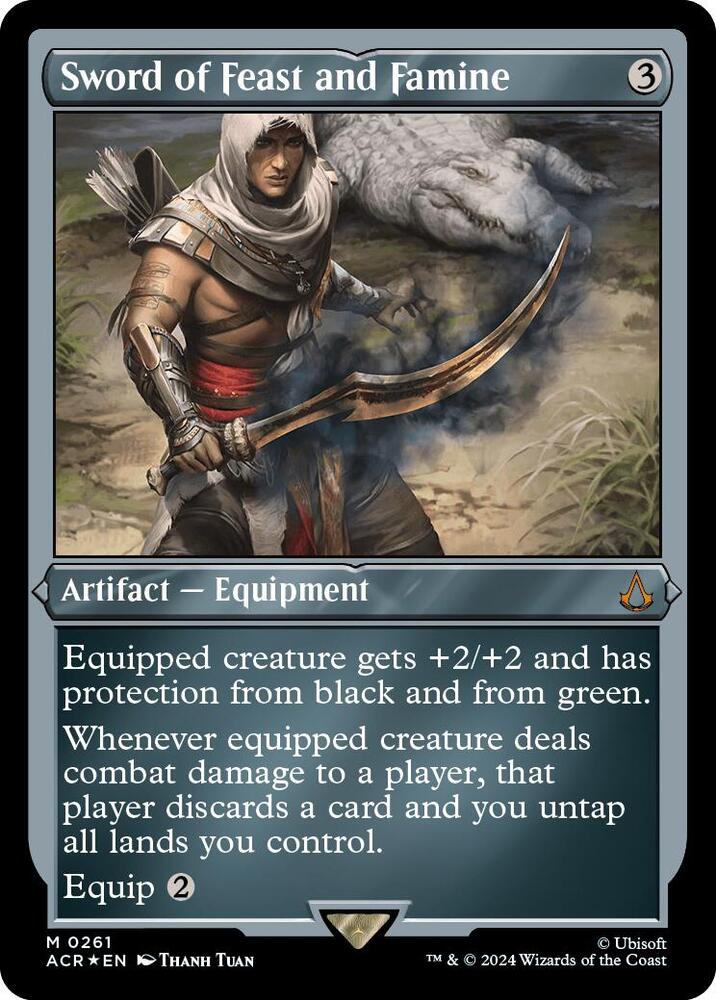 Sword of Feast and Famine 261 (Universes Beyond: Assassin's Creed)  - Foil | Good Games Adelaide SA