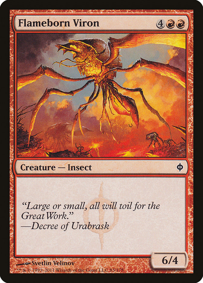 Flameborn Viron 83 (New Phyrexia)  - Foil | Good Games Adelaide SA