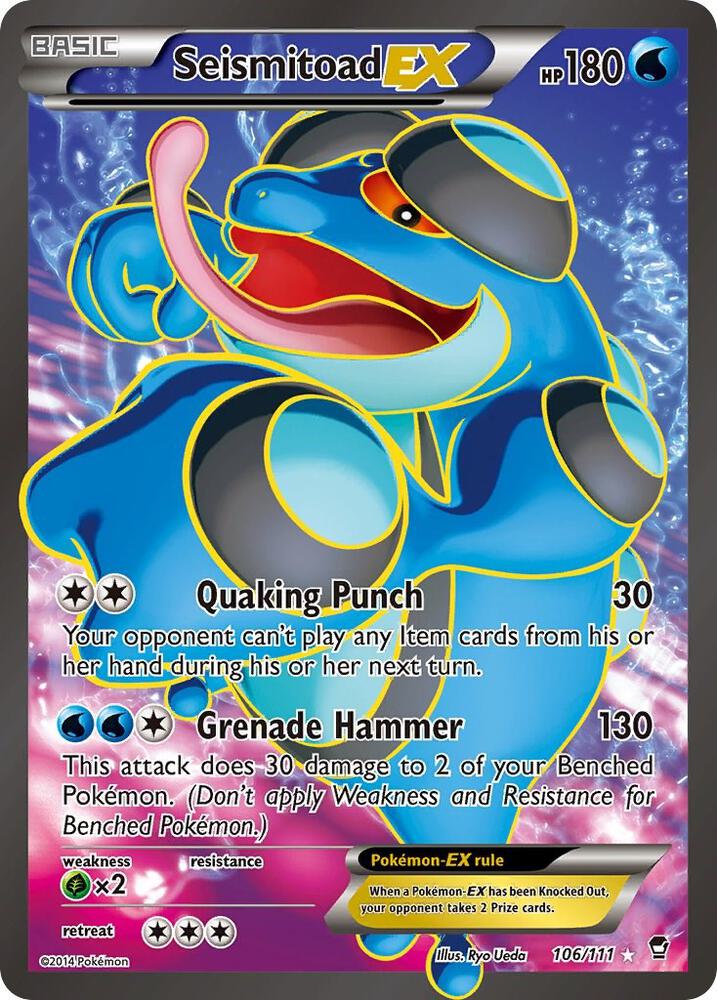 Seismitoad EX Full Art 106/111 (XY - Furious Fists)  - Holofoil | Good Games Adelaide SA