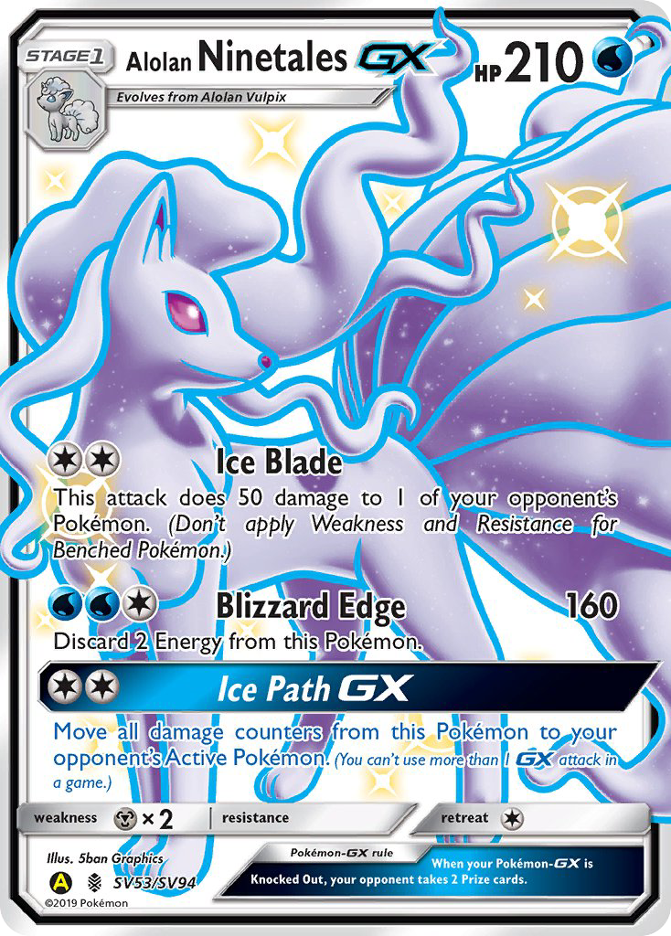 Alolan Ninetales GX (SV53/SV94) [Sun & Moon: Hidden Fates - Shiny Vault] | Good Games Adelaide SA