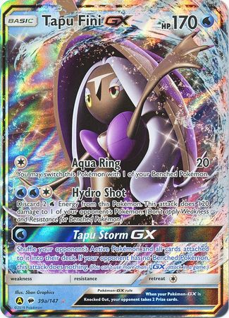 Tapu Fini GX (39/147) (Alternate card) (Jumbo Card) [Sun & Moon: Burning Shadows] | Good Games Adelaide SA