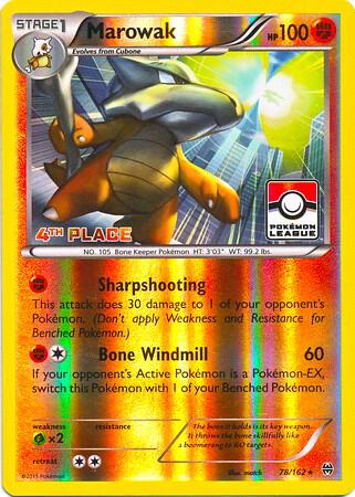 Marowak 78 162 Pokemon League 4th Place 078/162 (League & Championship Cards)  - Reverse Holofoil | Good Games Adelaide SA