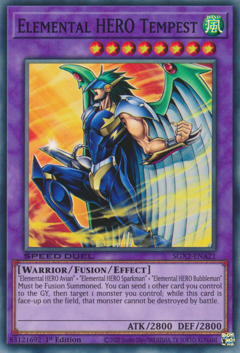 Elemental HERO Tempest [SGX2-ENA21] Common | Good Games Adelaide SA