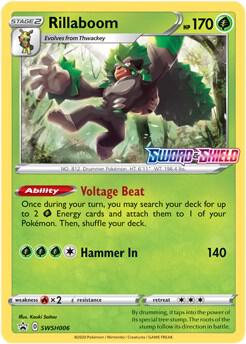 Rillaboom Prerelease SWSH006 (SWSH: Sword & Shield Promo Cards)  - Holofoil | Good Games Adelaide SA