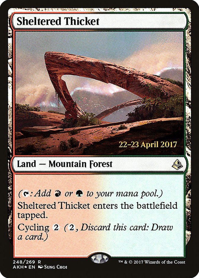 Sheltered Thicket [Amonkhet Promos] | Good Games Adelaide SA