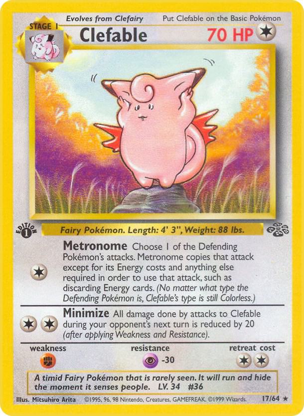 Clefable 17/64 (Jungle)  - 1st Edition | Good Games Adelaide SA