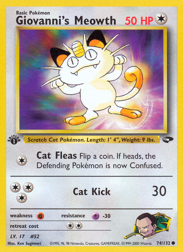 Giovanni's Meowth (74/132) [Gym Challenge 1st Edition] | Good Games Adelaide SA