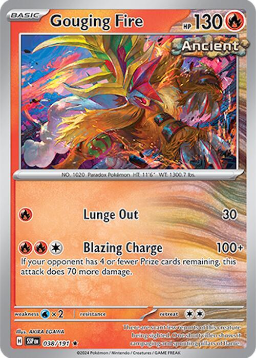 Gouging Fire 038/191 (SV08: Surging Sparks)  - Reverse Holofoil | Good Games Adelaide SA