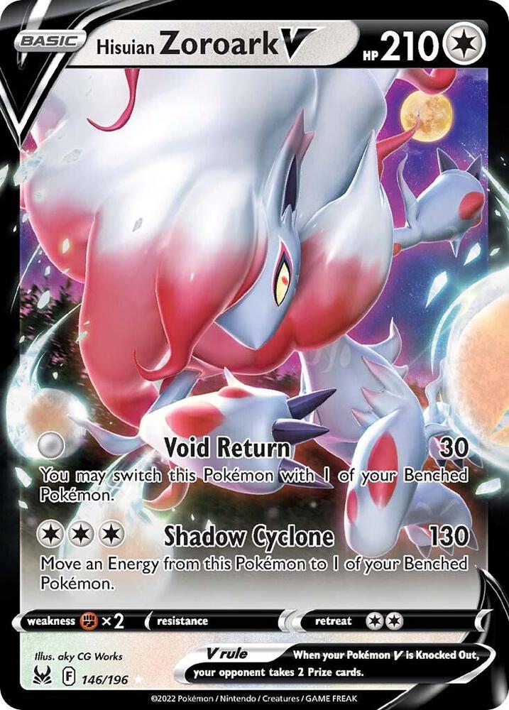 Hisuian Zoroark V 146/196 (SWSH11: Lost Origin)  - Holofoil | Good Games Adelaide SA