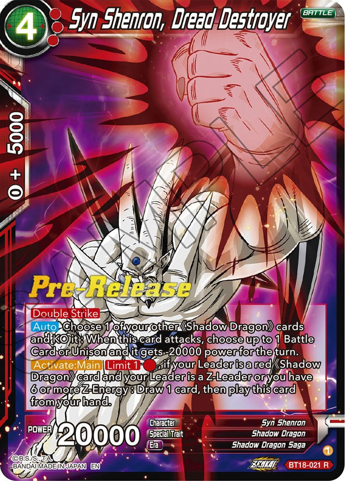 Syn Shenron, Dread Destroyer (BT18-021) [Dawn of the Z-Legends Prerelease Promos] | Good Games Adelaide SA