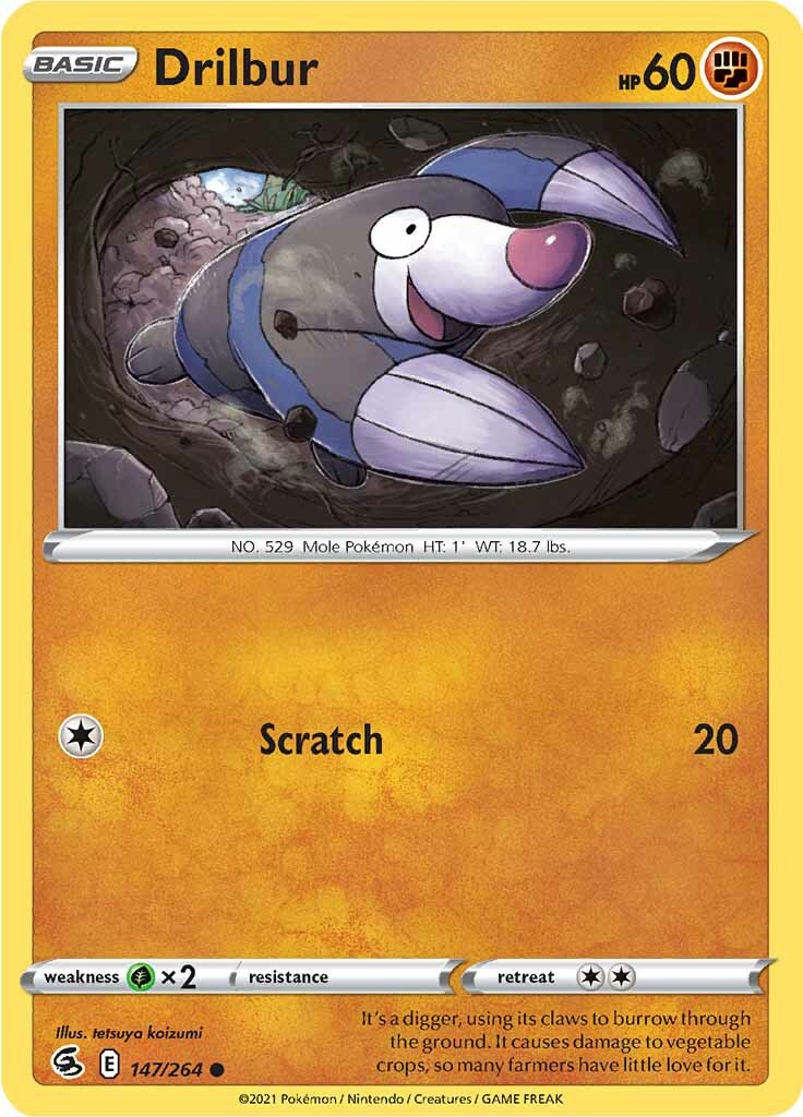 Drilbur (147/264) [Sword & Shield: Fusion Strike] | Good Games Adelaide SA