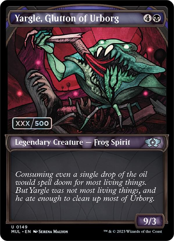 Yargle, Glutton of Urborg Serialized 149 (March of the Machine: Multiverse Legends)  - Double Rainbow Foil | Good Games Adelaide SA
