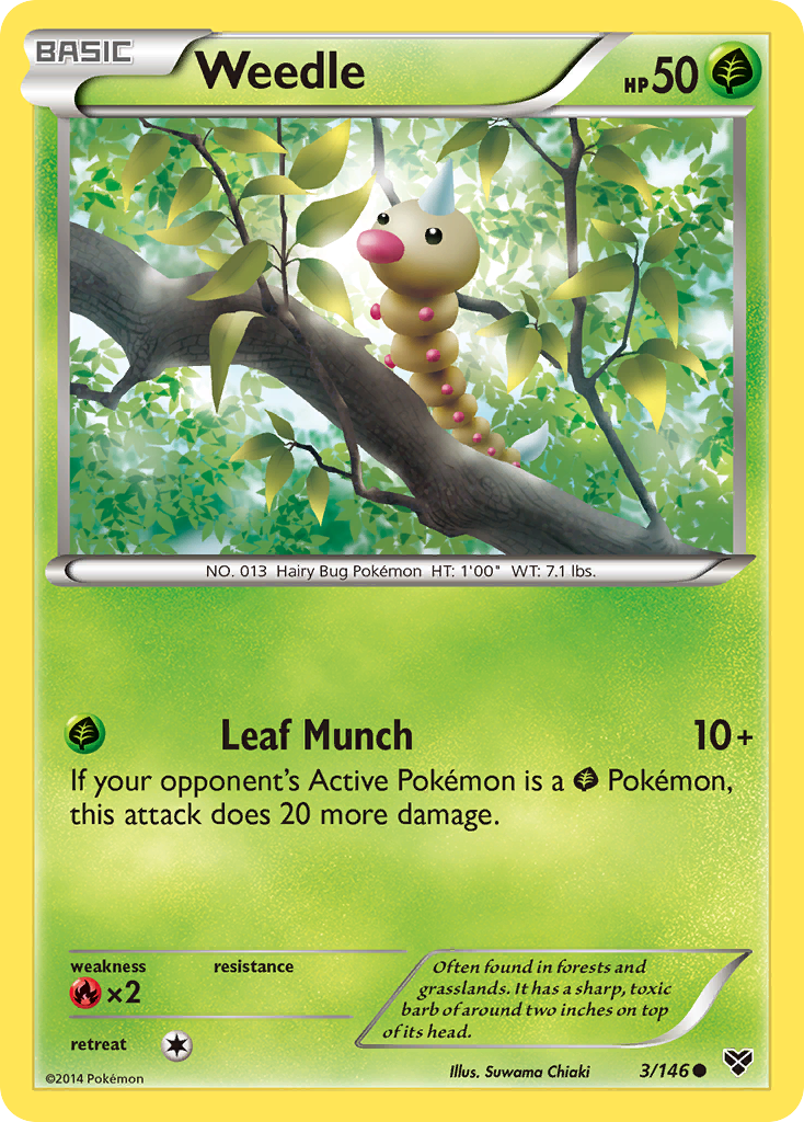 Weedle (3/146) [XY: Base Set] | Good Games Adelaide SA
