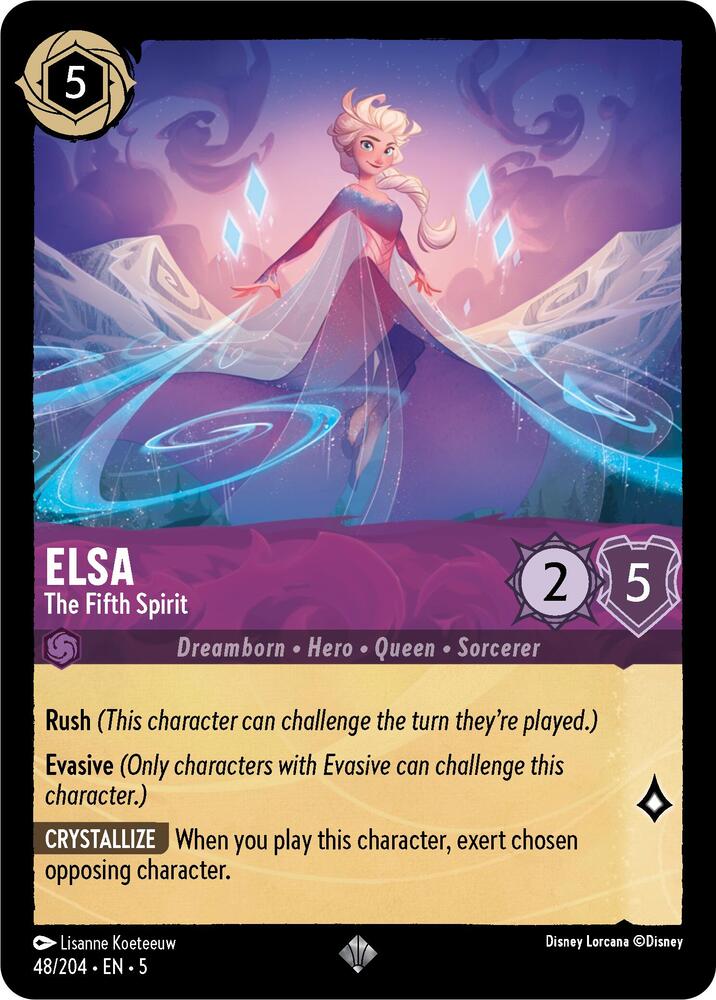 Elsa The Fifth Spirit 48/204 (Shimmering Skies)  - Cold Foil | Good Games Adelaide SA