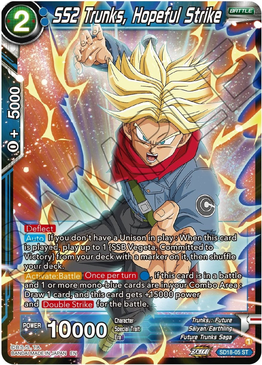 SS2 Trunks, Hopeful Strike (SD18-05) [Dawn of the Z-Legends] | Good Games Adelaide SA