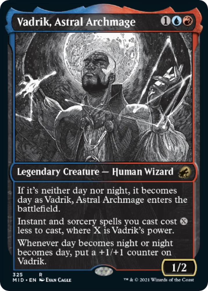 Vadrik Astral Archmage Showcase 325 (Innistrad: Midnight Hunt)  - Foil | Good Games Adelaide SA