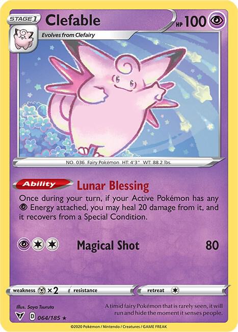 Clefable 064/185 (SWSH04: Vivid Voltage)  - Reverse Holofoil | Good Games Adelaide SA