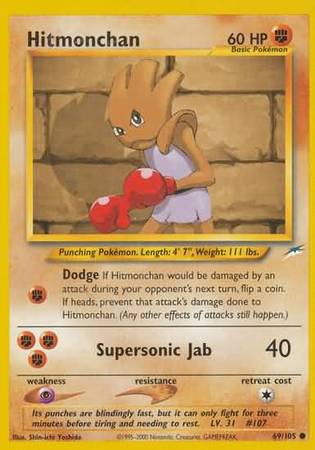 Hitmonchan (69/105) [Neo Destiny Unlimited] | Good Games Adelaide SA