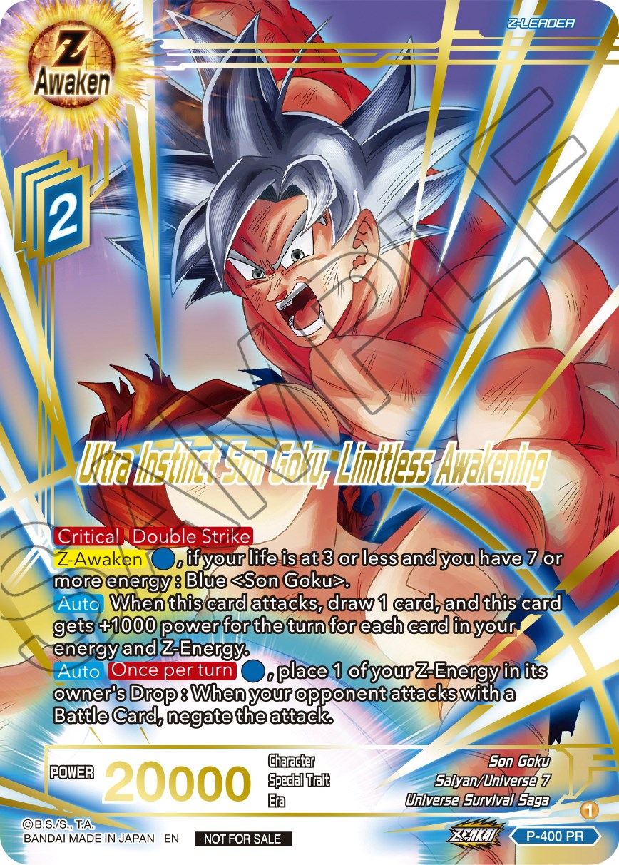 Ultra Instinct Son Goku, Limitless Awakening (Gold-Stamped) (P-400) [Promotion Cards] | Good Games Adelaide SA