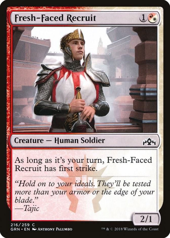 Fresh-Faced Recruit 216 (Guilds of Ravnica)  - Foil | Good Games Adelaide SA