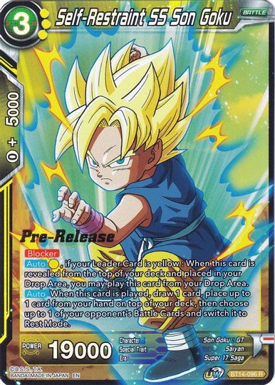 Self-Restraint SS Son Goku (BT14-096) [Cross Spirits Prerelease Promos] | Good Games Adelaide SA