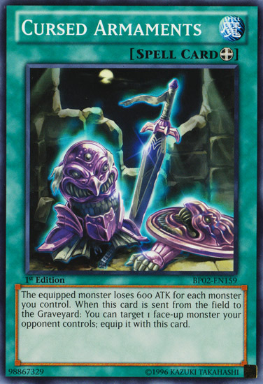 Cursed Armaments [BP02-EN159] Mosaic Rare | Good Games Adelaide SA