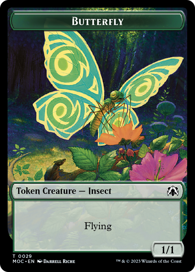 Butterfly // City's Blessing Double-Sided Token [March of the Machine Commander Tokens] | Good Games Adelaide SA