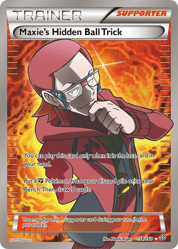 Maxie's Hidden Ball Trick Full Art 158/160 (XY - Primal Clash)  - Holofoil | Good Games Adelaide SA
