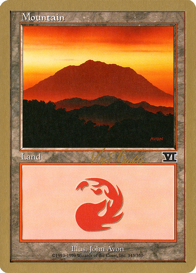 Mountain (kb343) (Kai Budde) [World Championship Decks 1999] | Good Games Adelaide SA