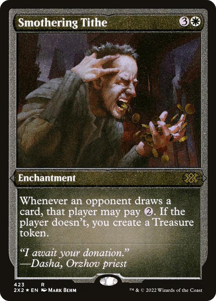 Smothering Tithe Foil Etched 423 (Double Masters 2022)  - Foil | Good Games Adelaide SA
