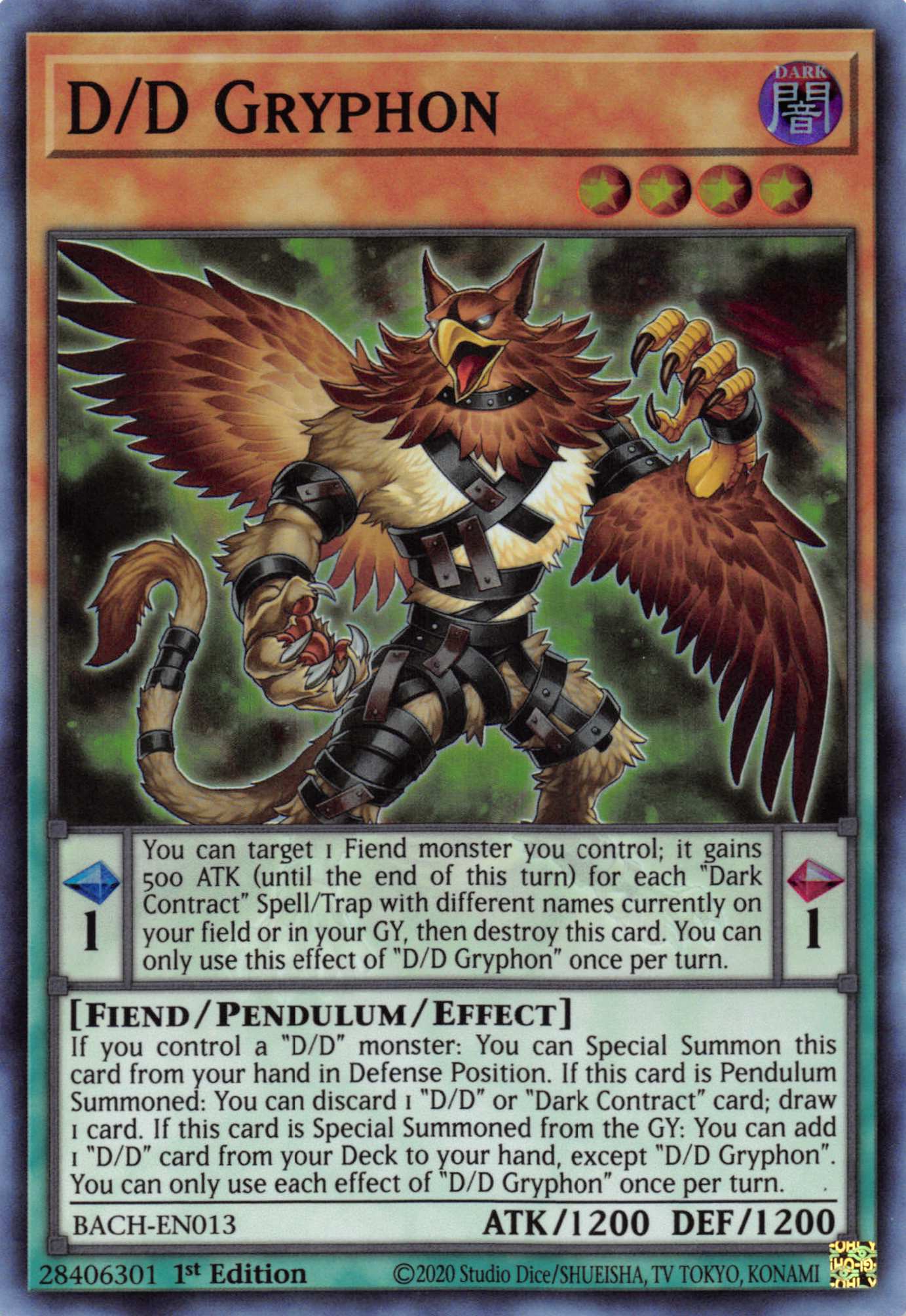 D/D Gryphon [BACH-EN013] Super Rare | Good Games Adelaide SA