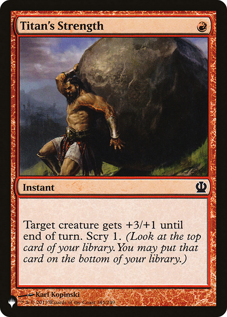 Titan's Strength [The List Reprints] | Good Games Adelaide SA