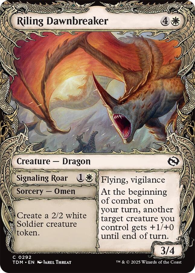 Riling Dawnbreaker // Signaling Roar 292 (Tarkir: Dragonstorm)  - Foil | Good Games Adelaide SA